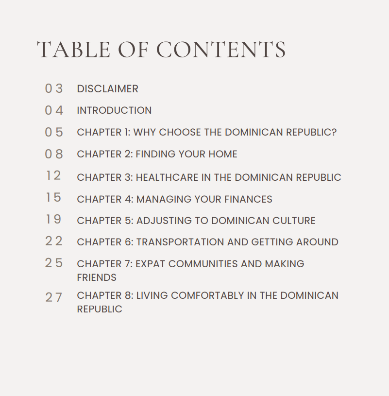 E-Book Bundle: A 7-Step Guide to Moving to the Dominican Republic, A Complete Guide to Living Comfortably in the Dominican Republic: For U.S. Citizens